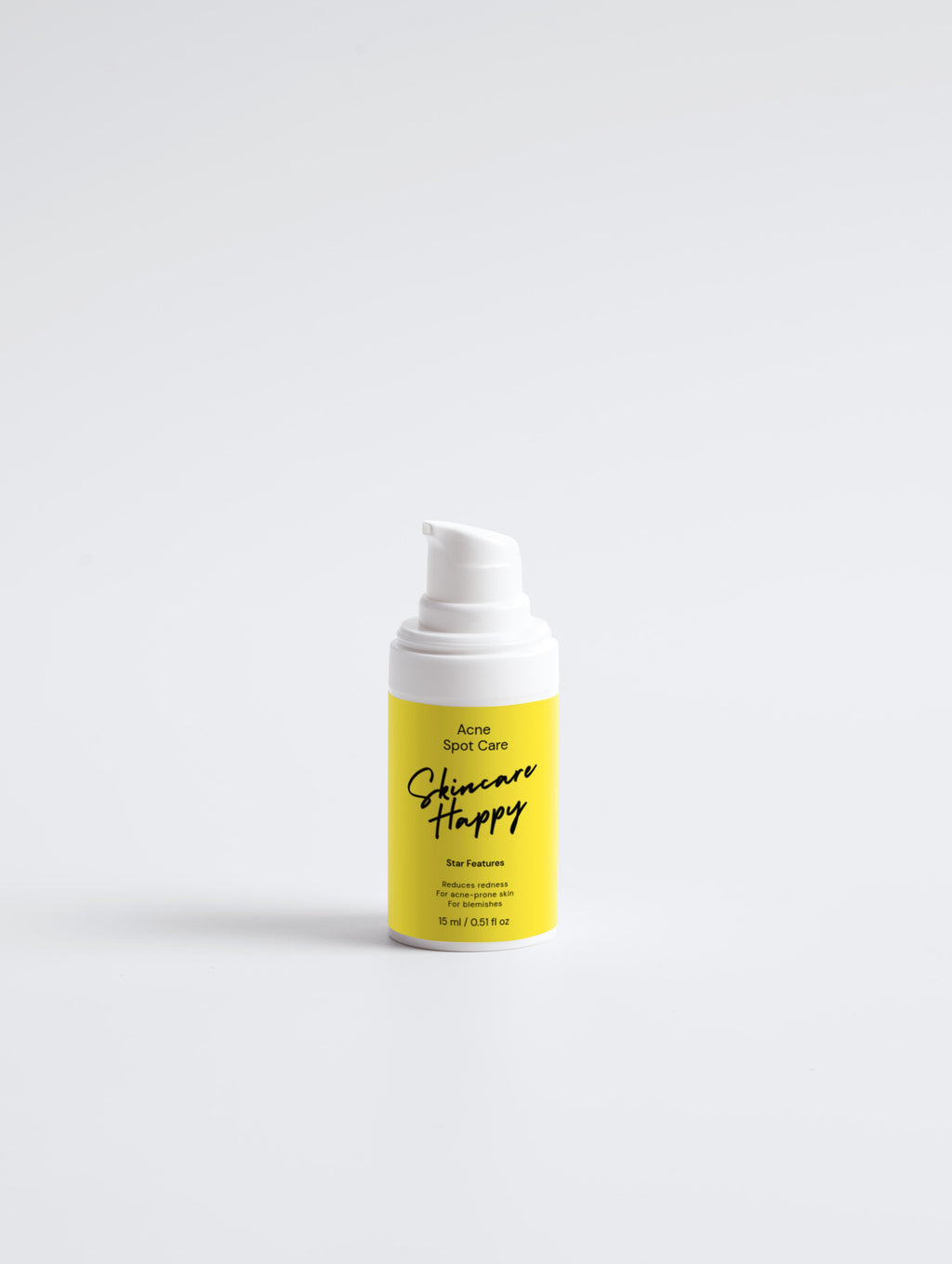 Skincare Happy acne spot care product on a white background