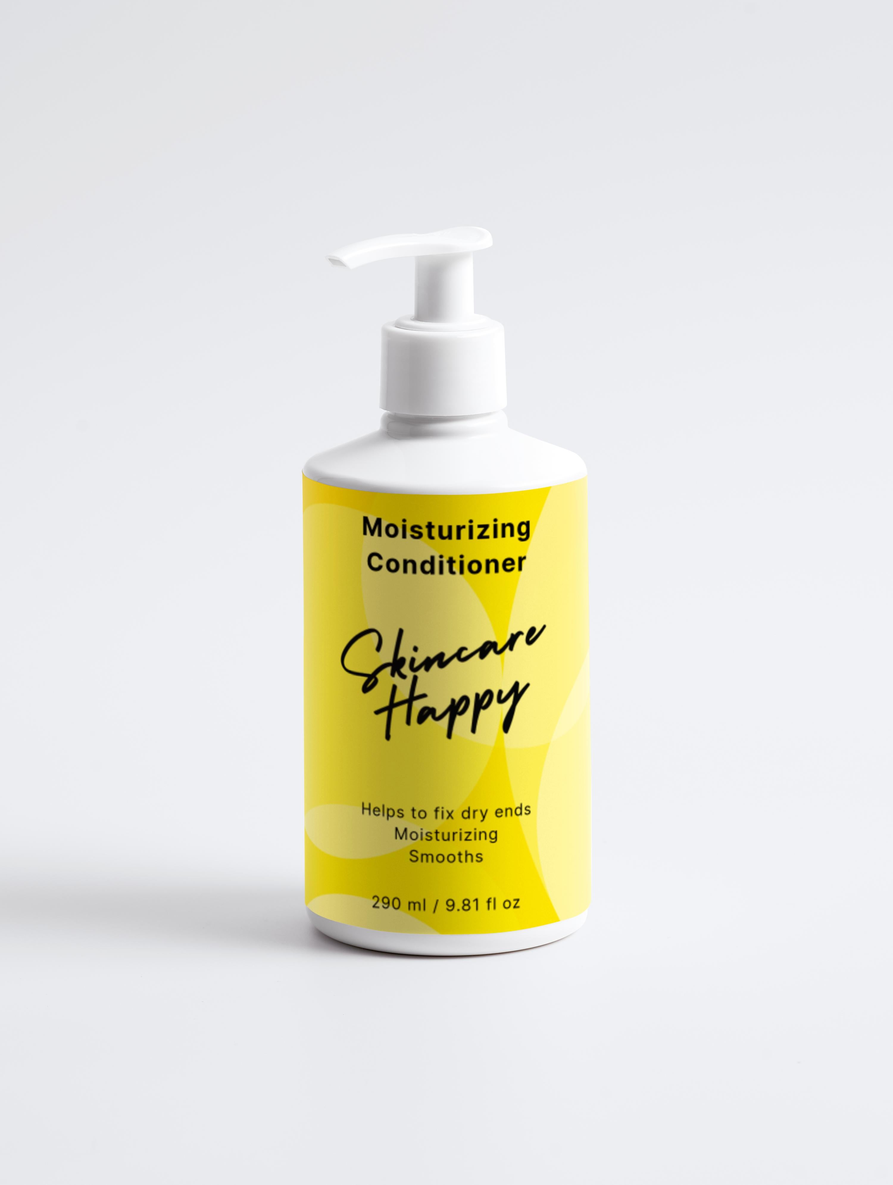 Skincare Happy moisturizing conditioner bottle on a white background